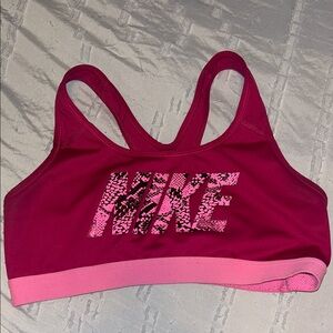 Nike Fuchsia and Light Pink Sports Bra
